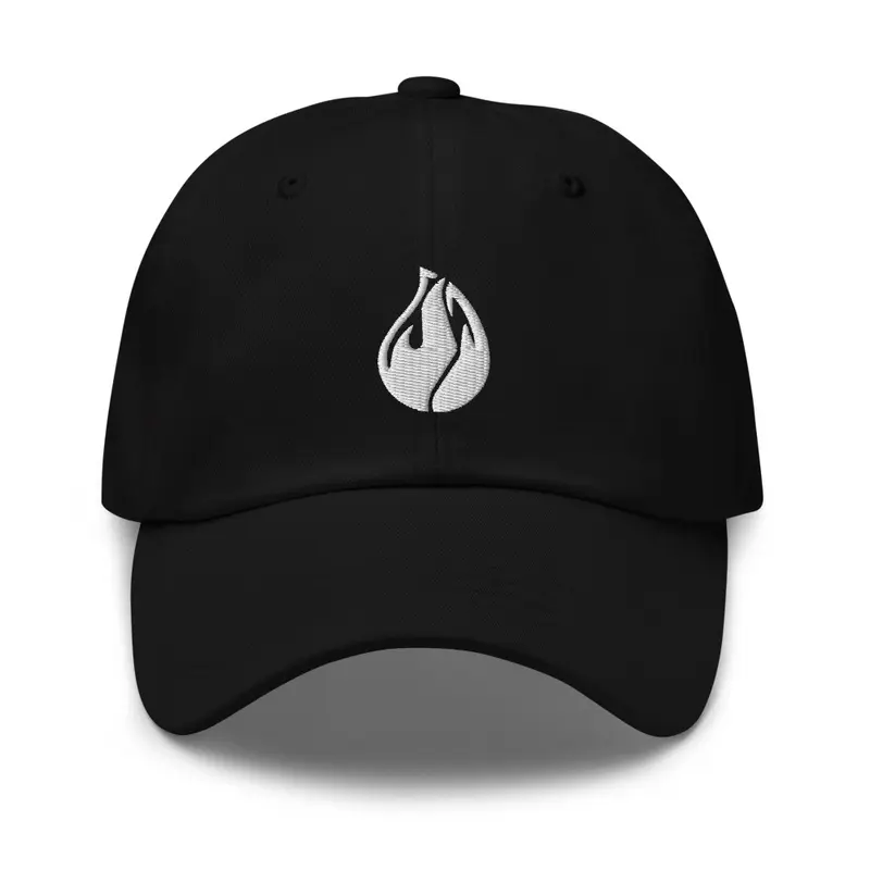 White Flame Dad Hat